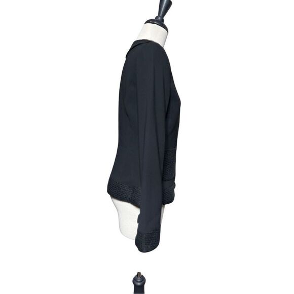 White House Black Market Long Sleeve Nubby Jacket Size 6 Snap Front - Picture 2 of 5
